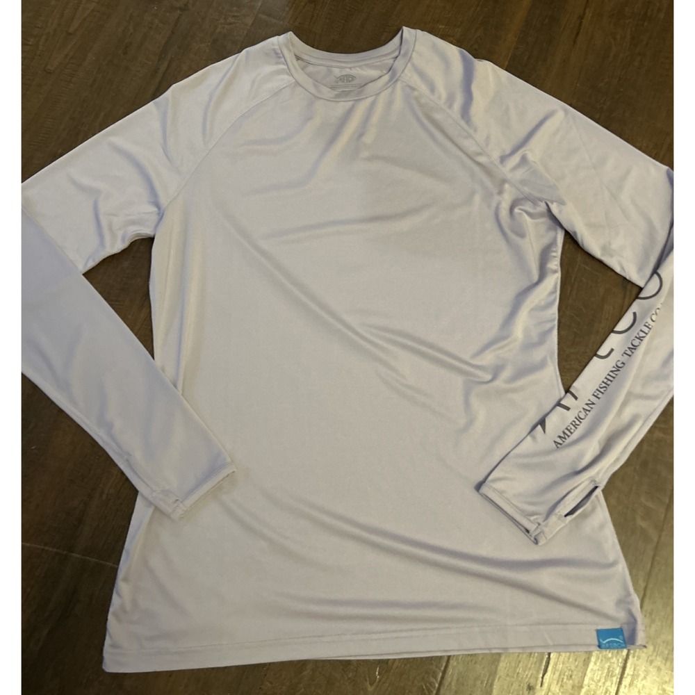 AFTCO Womens Sun Shirt Medium Long Sleeve Fishing Performance Aftech Purple